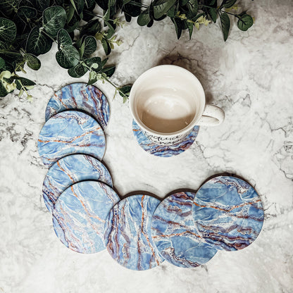 Marble Blue Coasters-9