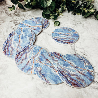 Marble Blue Coasters-8