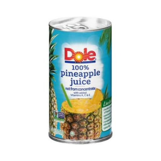 Pineapple Juice - 100% Natural, 6 oz Cans (Pack of 48)