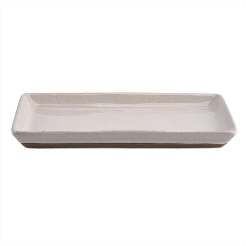 Cream Stoneware Tray by Sweet Water Decor