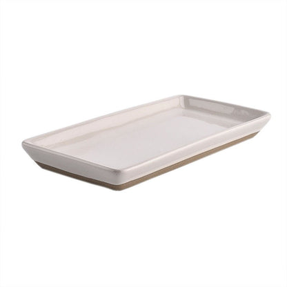 Cream Stoneware Tray by Sweet Water Decor