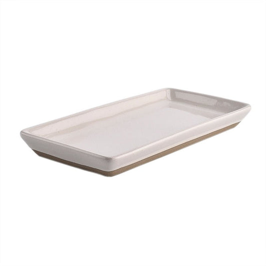 Cream Stoneware Tray by Sweet Water Decor