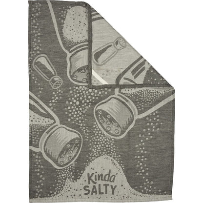 Kinda Salty Salt Shaker Funny Snarky Dish Cloth Towel