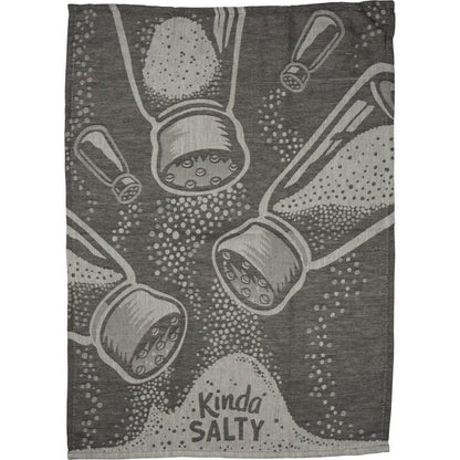 Kinda Salty Salt Shaker Funny Snarky Dish Cloth Towel