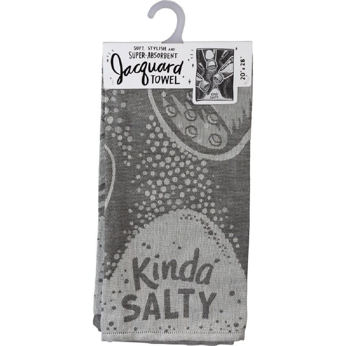 Kinda Salty Salt Shaker Funny Snarky Dish Cloth Towel