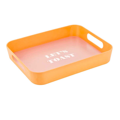 Let's Toast Retro Acrylic Bar Tray