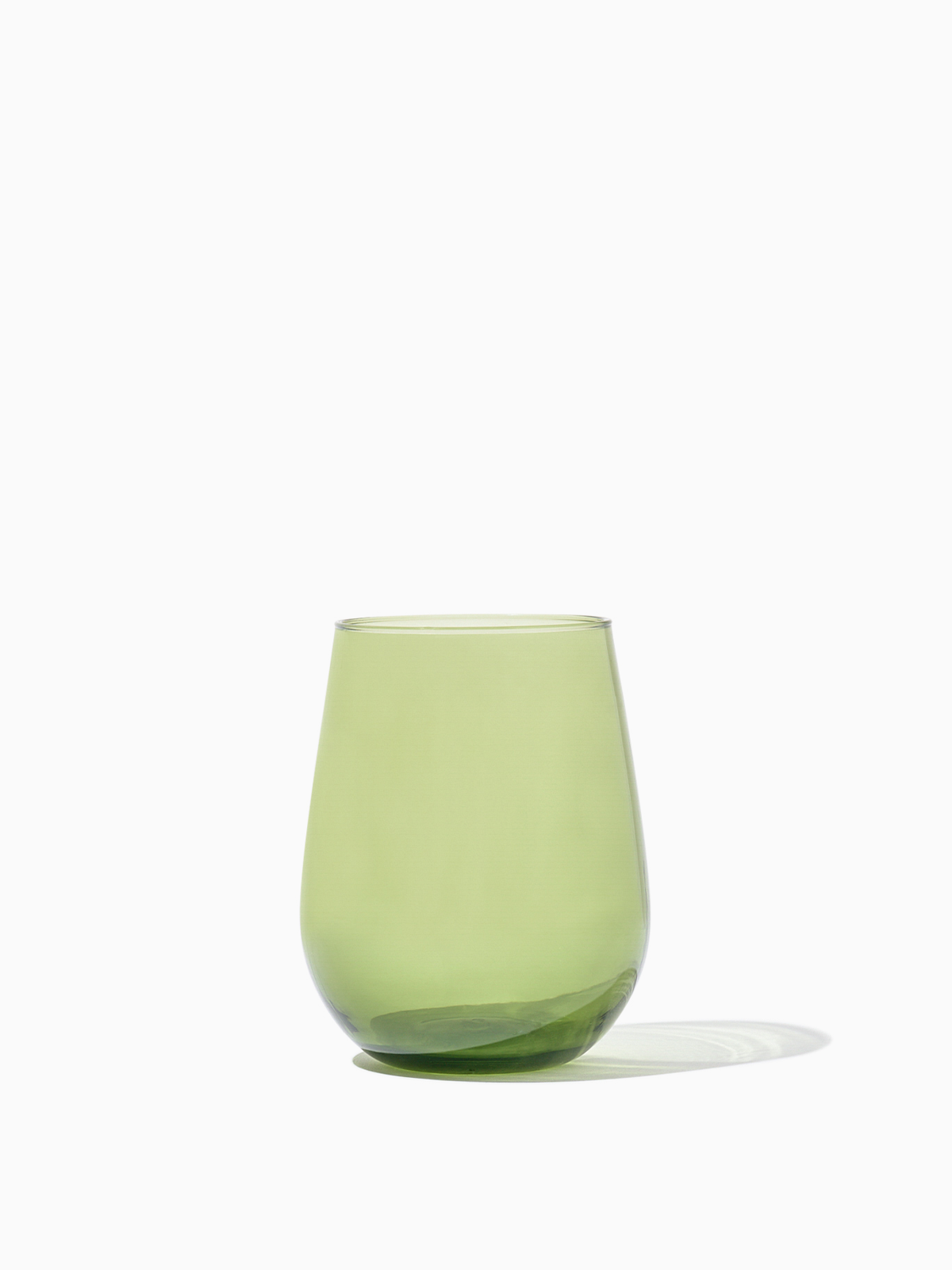 RESERVE 16oz Stemless Wine Color Series Tritan™ Copolyester Glass Moss-0