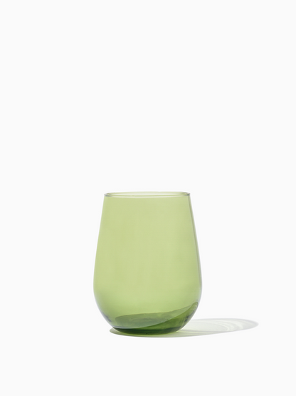 RESERVE 16oz Stemless Wine Color Series Tritan™ Copolyester Glass Moss-0
