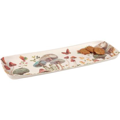 Mushroom Study Long Bamboo Tray