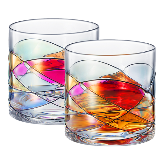 Stain-glass Cocktail Glasses Set of 2