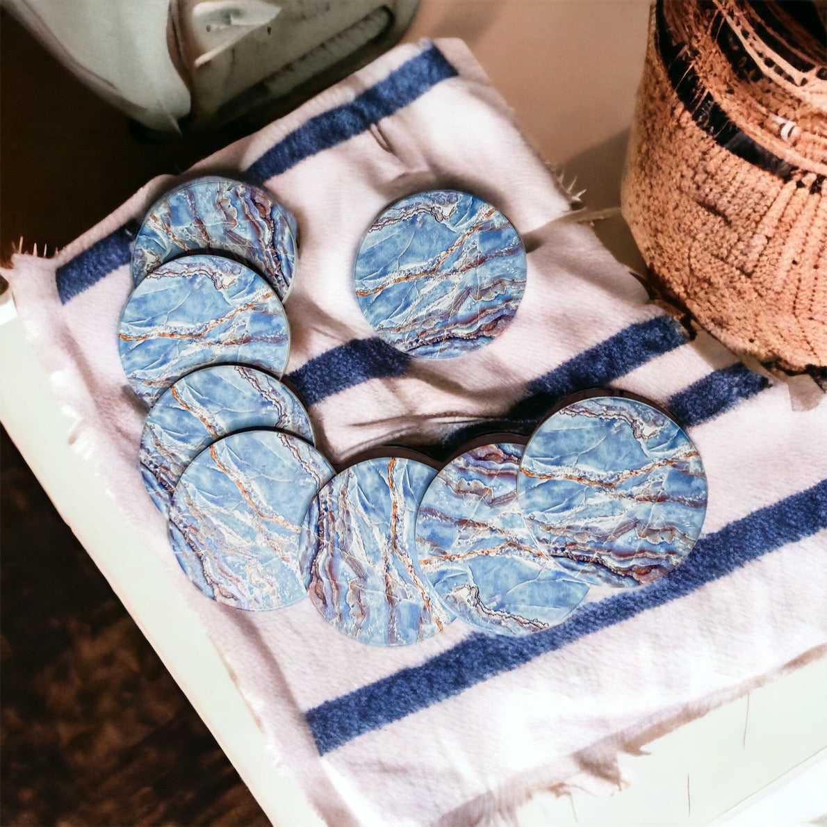 Marble Blue Coasters-1