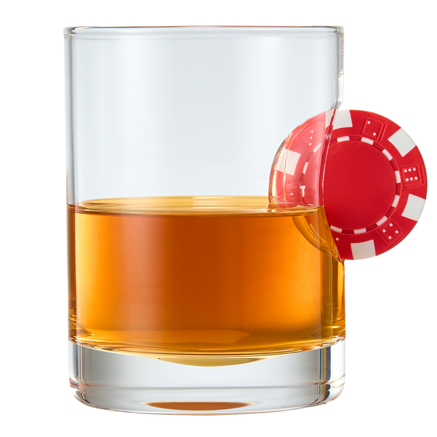 Poker Chip Whiskey & Wine Glasses | SINGLE