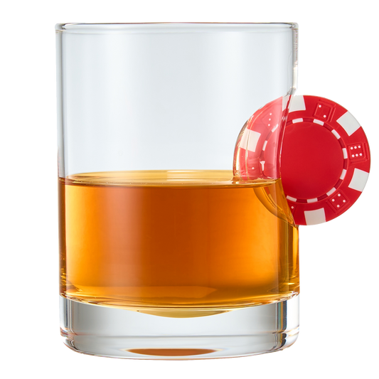 Poker Chip Whiskey & Wine Glasses | SINGLE