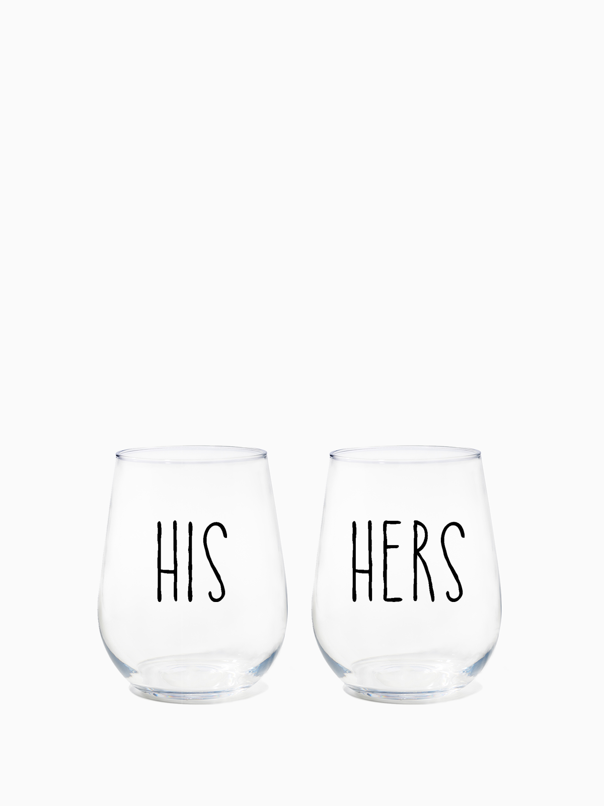His & Hers - RESERVE 16oz Stemless Wine Tritan™ Copolyester Glass-0