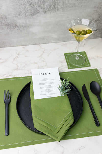 Olive Cotton Napkins