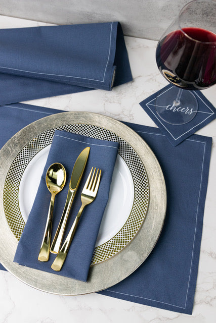 Mystic Blue Cotton Placemats