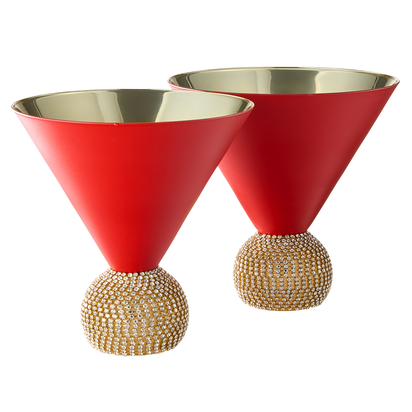 Studded Martini Glasses Set of 2