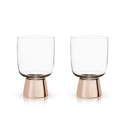 Set of 12 Raye Copper Footed Cocktail Tumblers in Gift Box