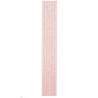 Set of 6 Pink Glitter Reusable Straws | BPA-Free Acrylic | 11" Extra Long Elegant Straws