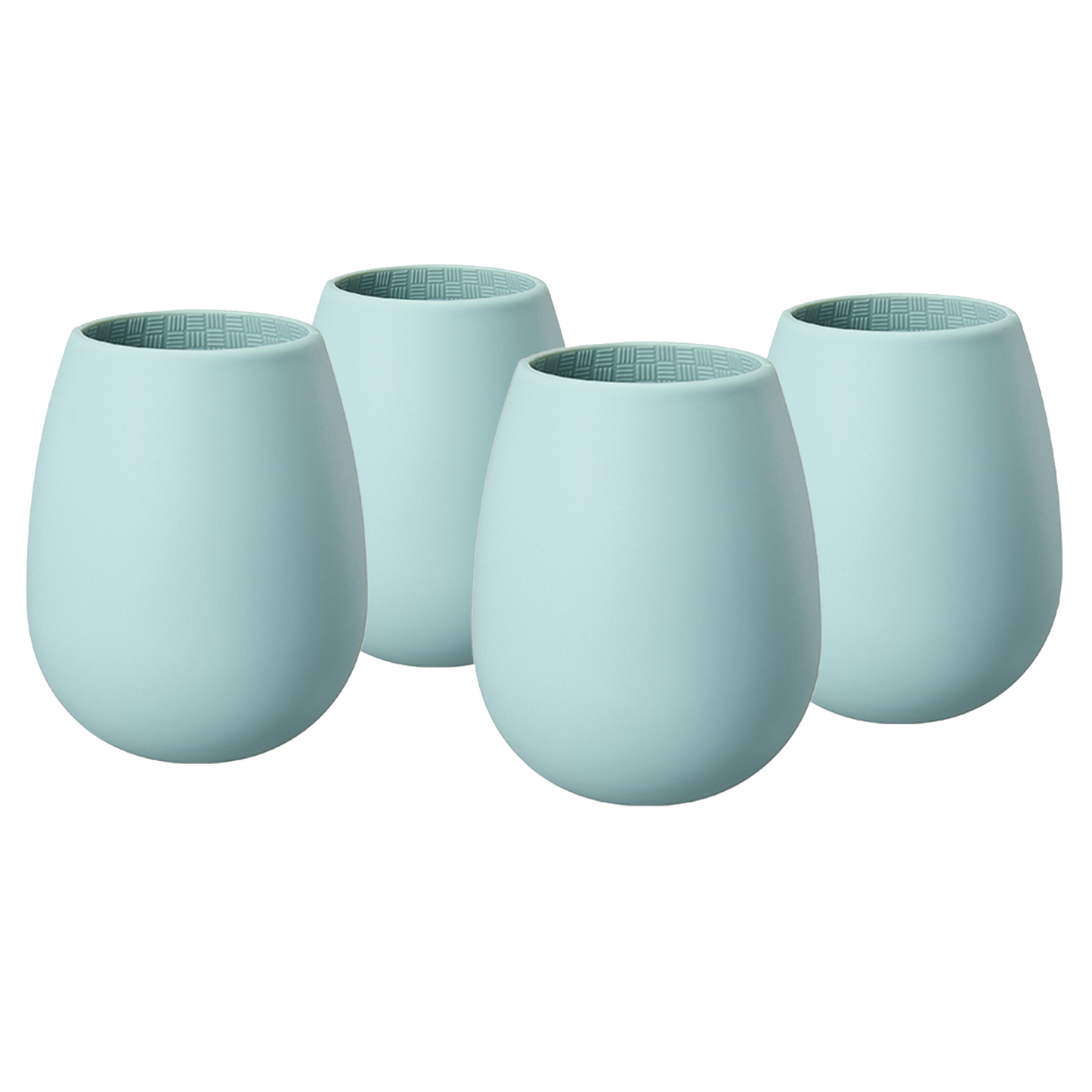 Mint Blue Unbreakable Silicone Wine Glasses | Set of 4