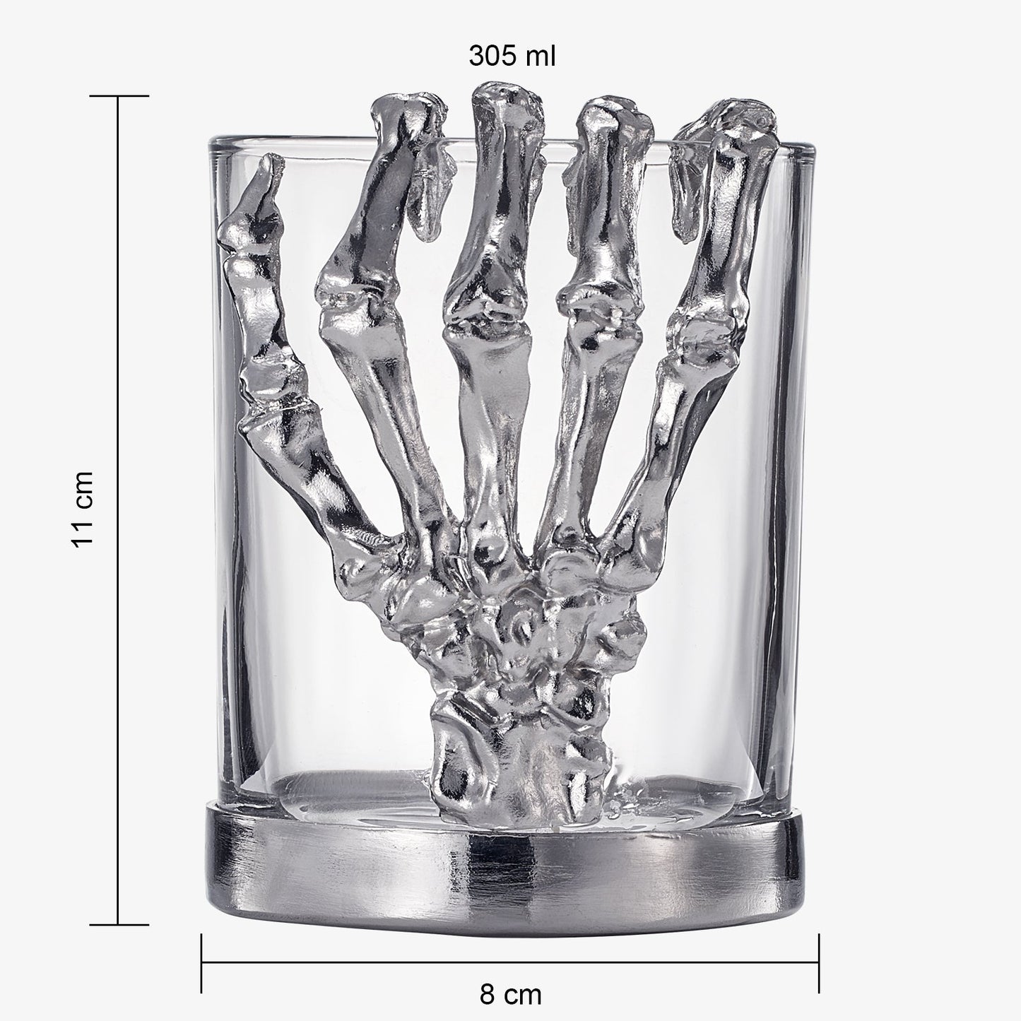 Skeleton Whiskey Glass Tumbler | Single | 10oz