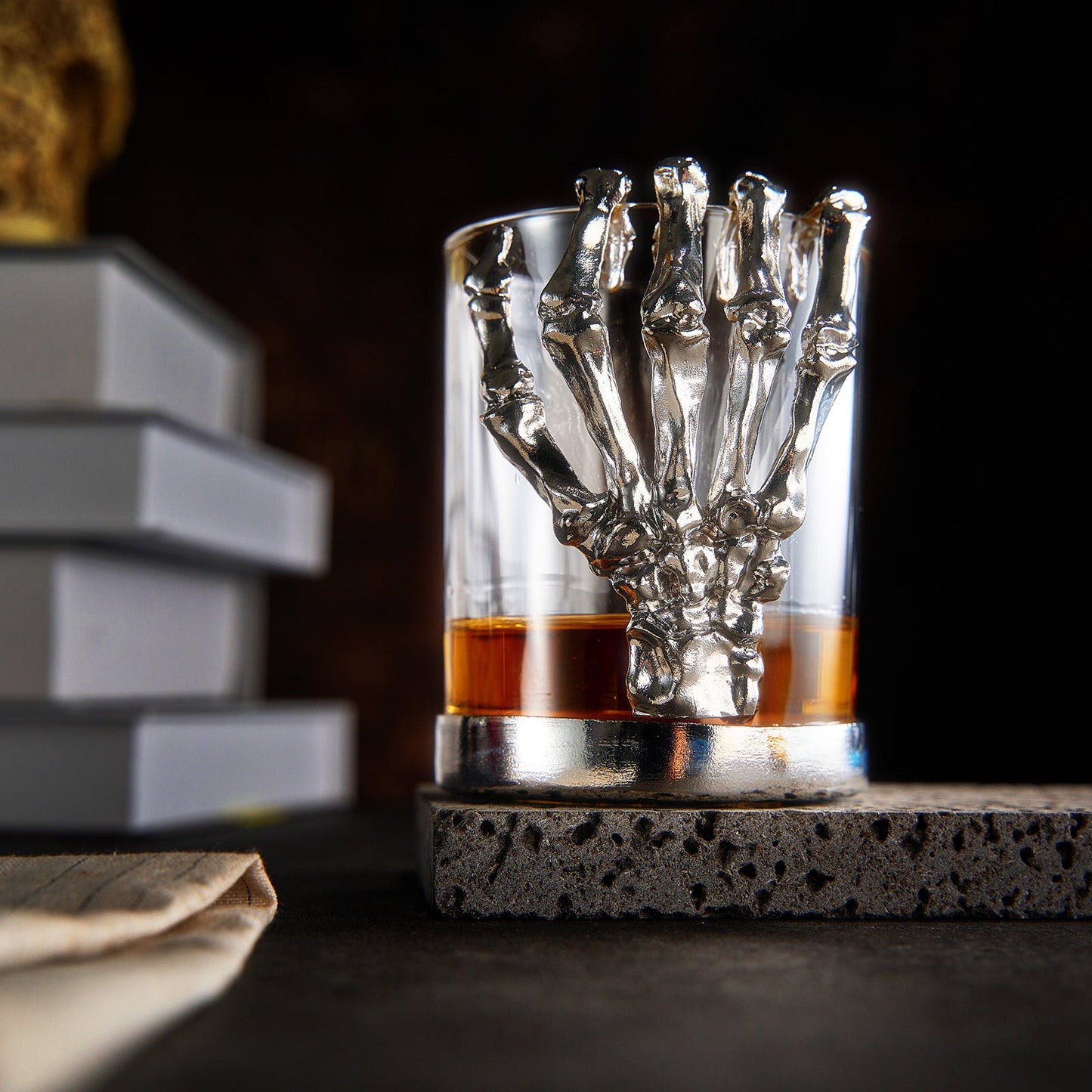 Skeleton Whiskey Glass Tumbler | Single | 10oz