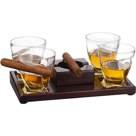 Cigar Glasses, Tray & Ash Tray