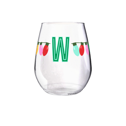 Shatterproof Wine Glass Set - Monogram Lights