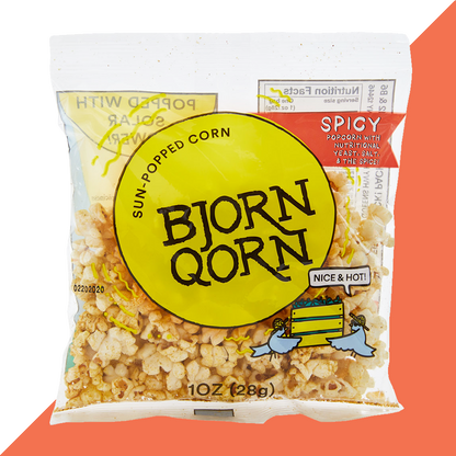 Bjorn Qorn Mix Popcorn Bags - 15-Pack x 1oz Bag case by Farm2Me