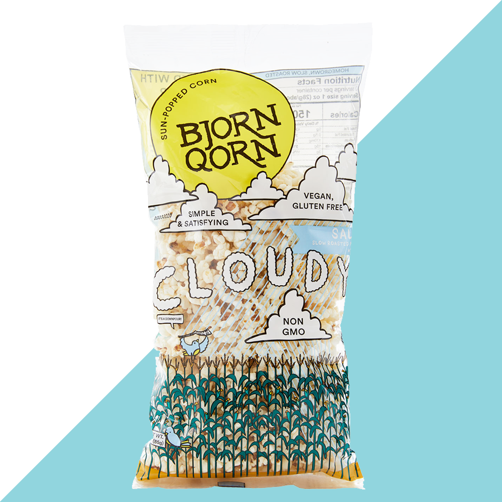 Bjorn Qorn Cloudy Popcorn Bags -12-Pack x 3oz Bag case by Farm2Me