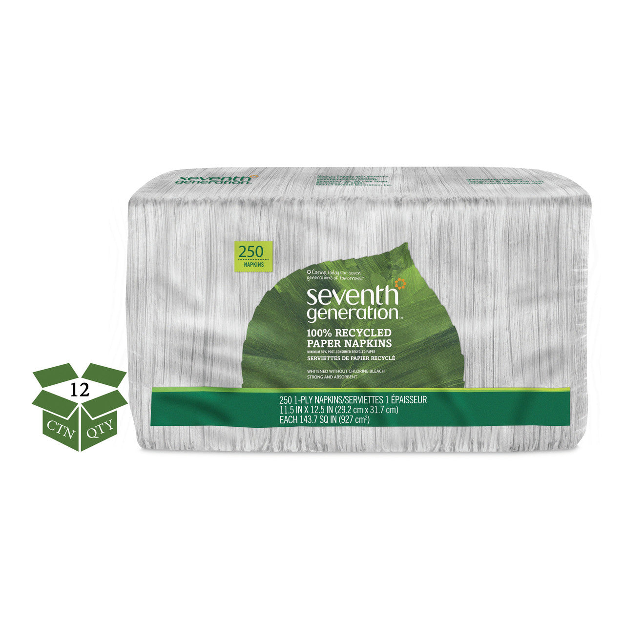 Seventh Generation White Napkins Lunch (12x250 CT)-1