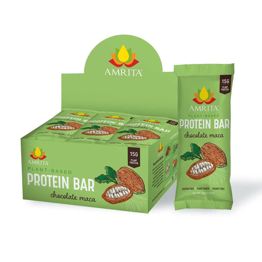 Amrita Protein Chocolate Maca Nutrition Bar - 12 Bars x 2.12oz