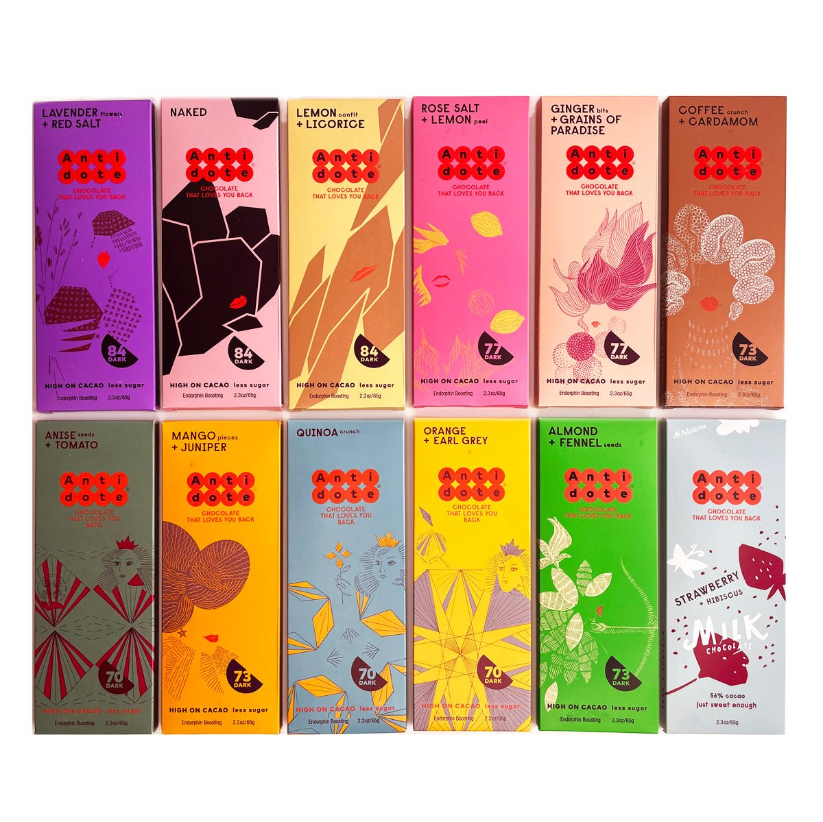 ANTIDOTE CHOCOLATE DISCOVERY BOX Cases - 3 cases x 12 bars