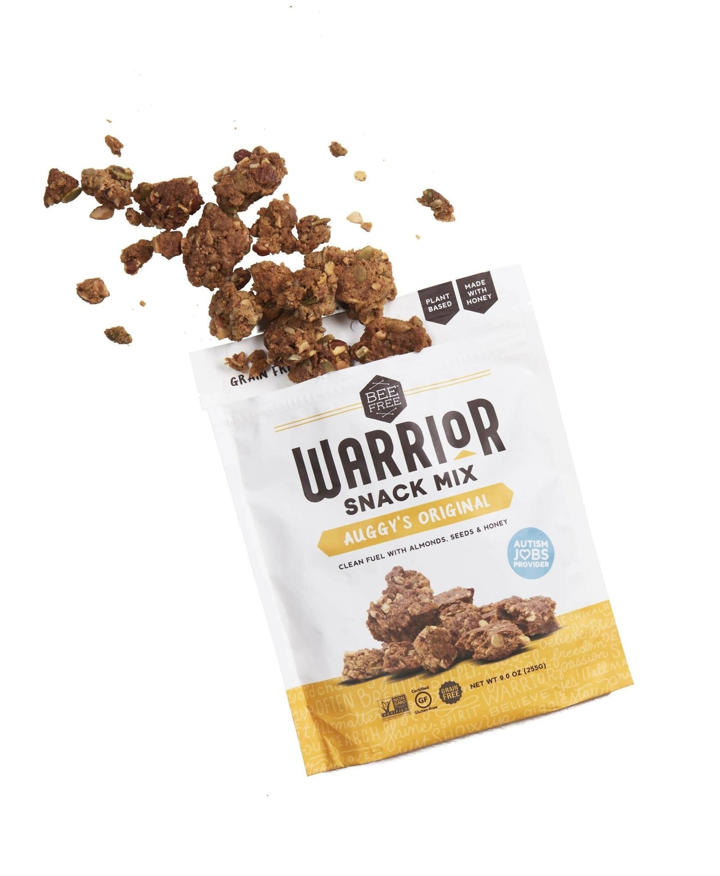 Bee Free Warrior Mix: Auggy's Original Granola, Gluten Free, Grain Free - 12 Bags x 9oz