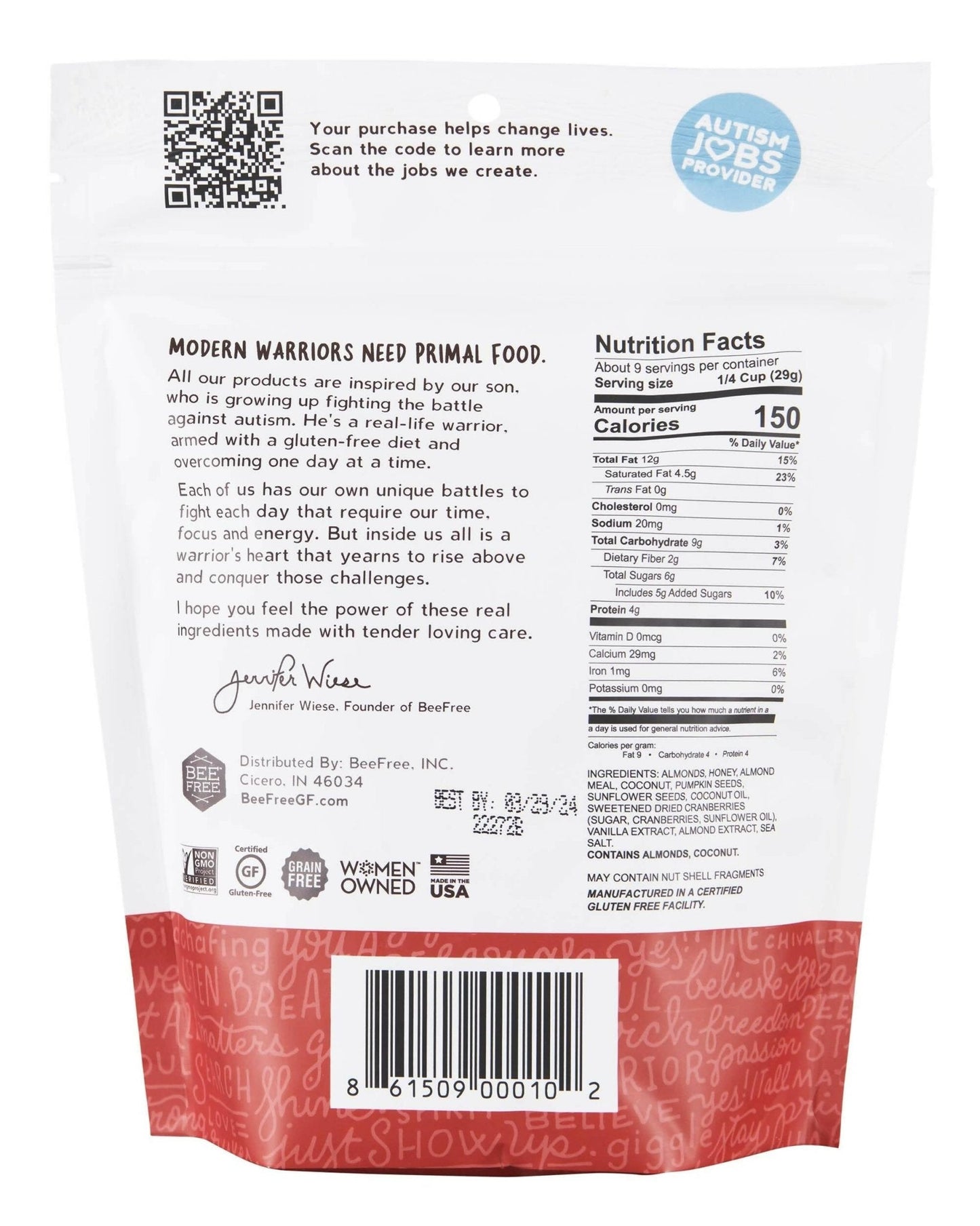 Bee Free Warrior Mix: Hagen's Berry Bomb - 12 Bags x 9oz