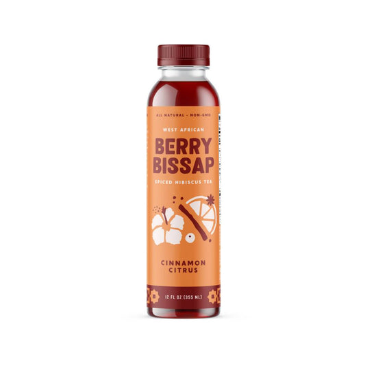 Organic Cinnamon Citrus Bissap Hibiscus Tea Bottles - 12 Pack