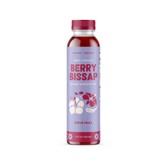Organic Original Bissap Hibiscus Tea Bottles - 12 Pack