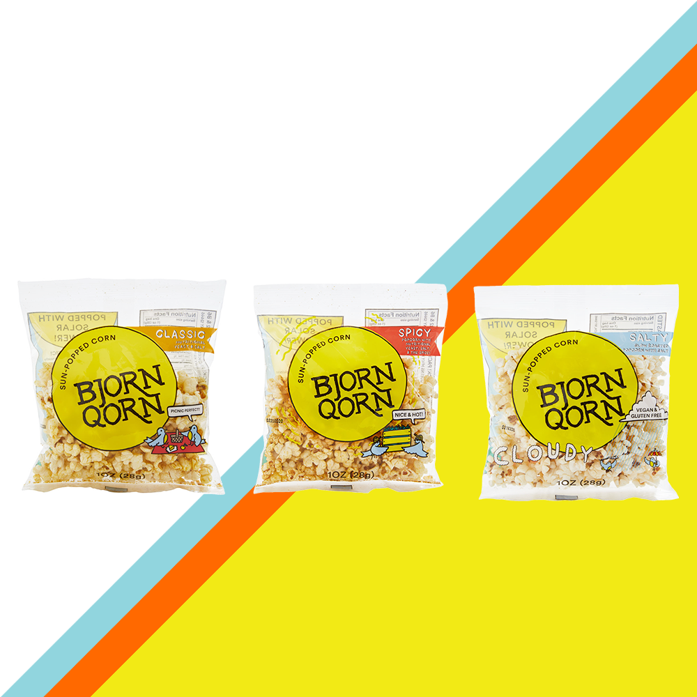 Bjorn Qorn Mix Popcorn Bags - 15-Pack x 1oz Bag case by Farm2Me