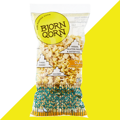 Bjorn Qorn Popcorn Classic Bags - 12-Pack x 3oz Bag by Farm2Me