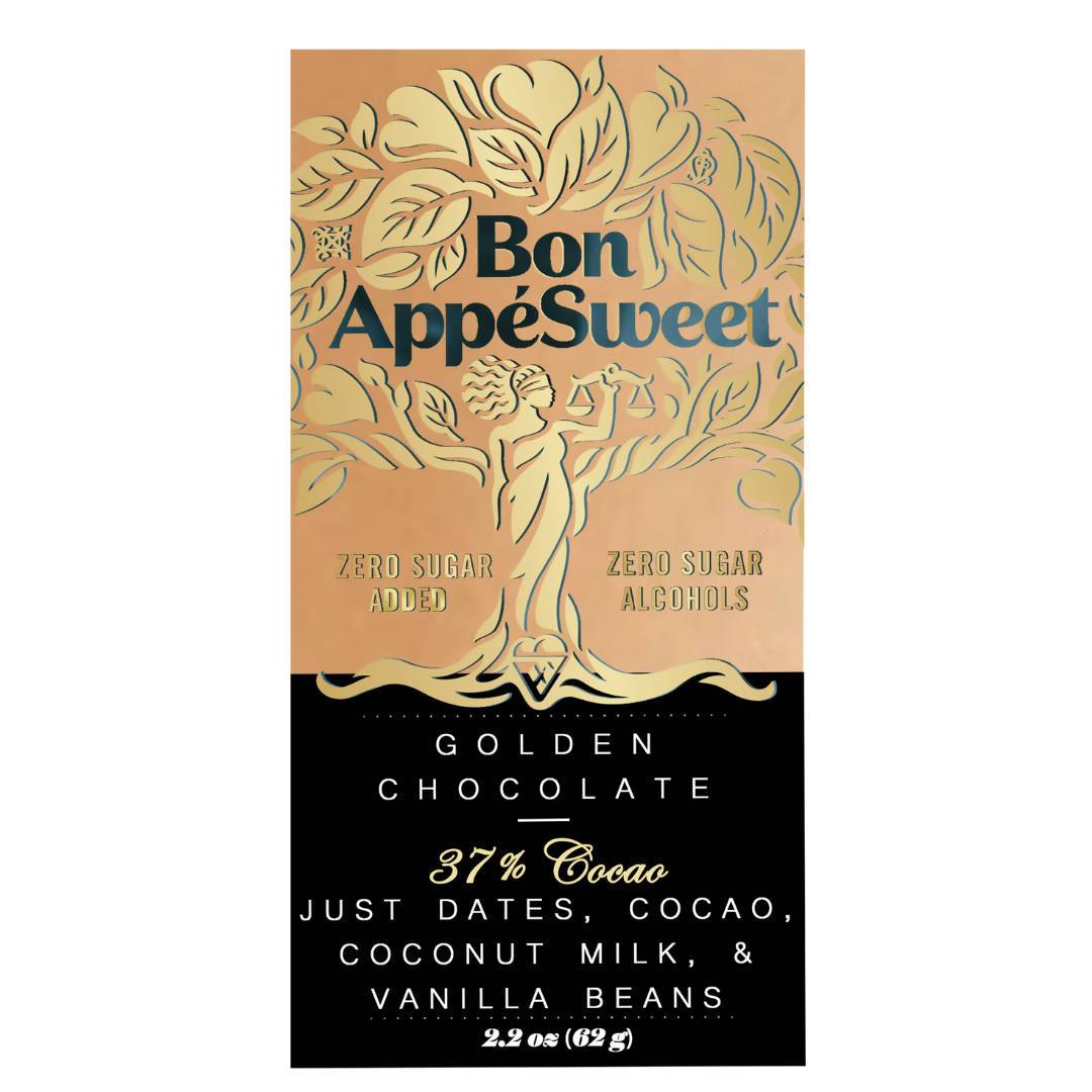 Bon AppeSweet Date-Sweetened Golden Chocolate Bars - 12 x 2.2 oz
