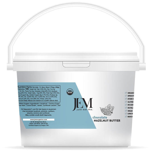 JEM Organics Chocolate Hazelnut Butter - Bulk Bucket 8 lb by Farm2Me