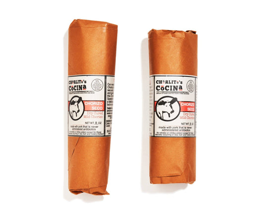 Charlito’s Cocina Chorizo Seco - Dry Cured Mild Chorizo - 16 x 5oz by Farm2Me