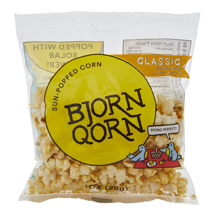 Bjorn Qorn Popcorn Classic Bags - 15-Pack x 1oz Bag case by Farm2Me