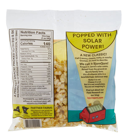 Bjorn Qorn Popcorn Classic Bags - 15-Pack x 1oz Bag case by Farm2Me