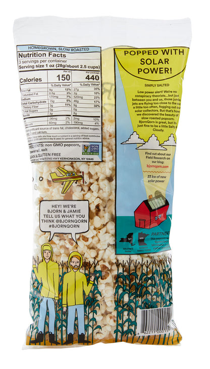 Bjorn Qorn Cloudy Popcorn Bags -12-Pack x 3oz Bag case by Farm2Me