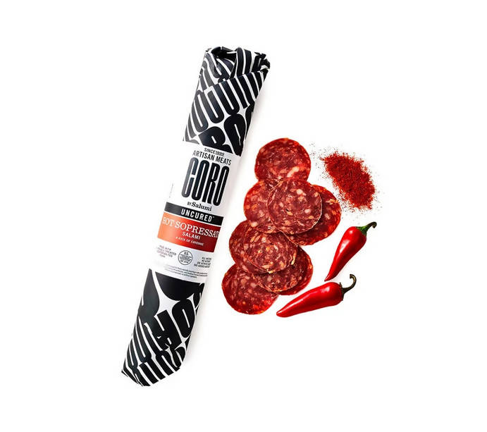 Uncured Hot Sopressata Salami Deli Size - 3 x 2 LB by Farm2Me