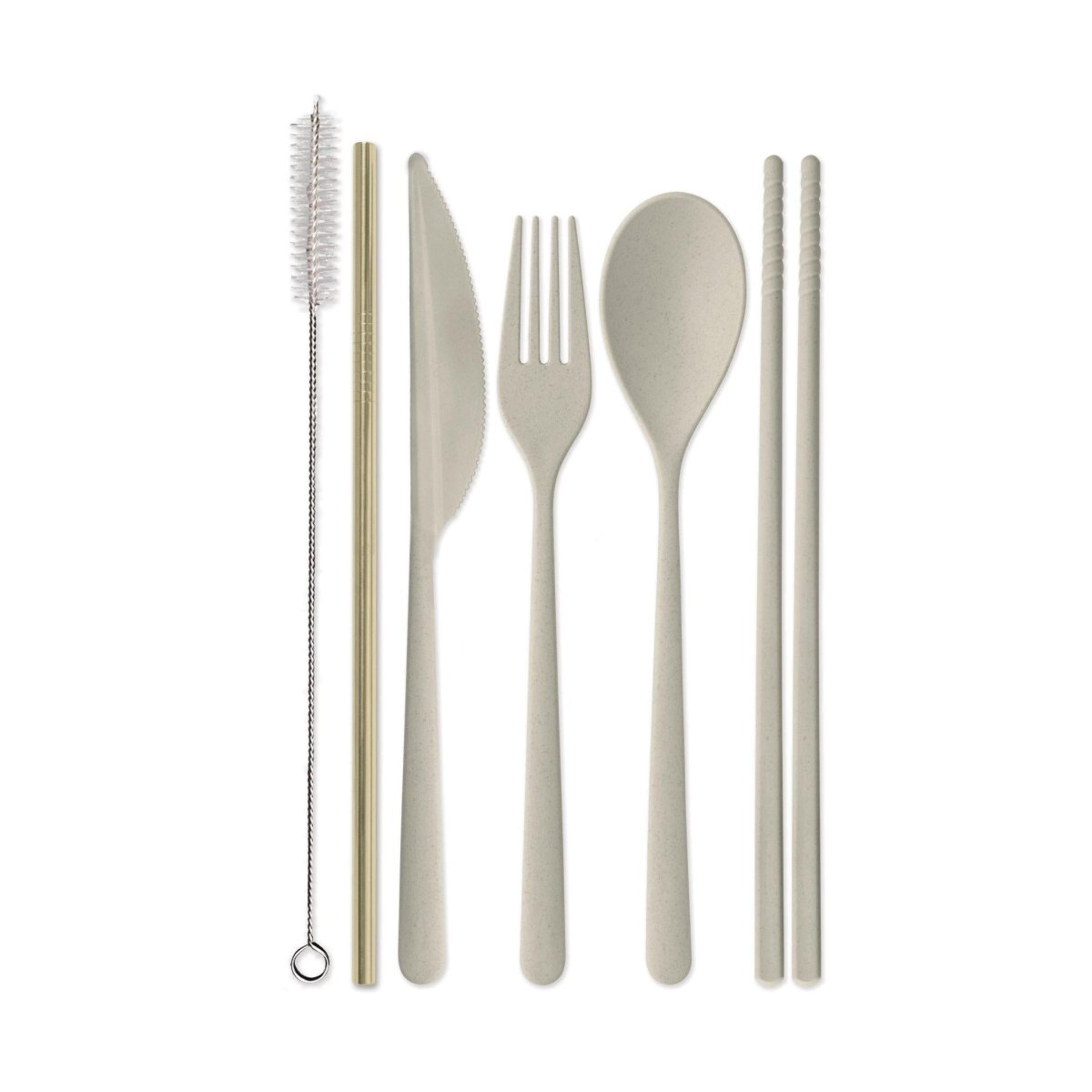 Designworks Ink - 'Fork Yeah!' Portable Flatware Set w/ Straw by The Epicurean Trader