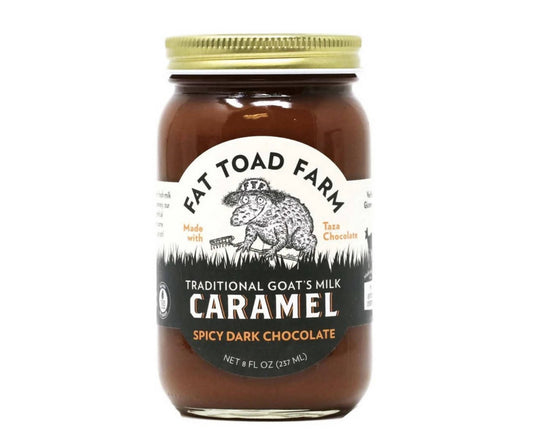 Fat Toad Farm Spicy Dark Chocolate Goat's Milk Caramel Jars - 12 x 8oz
