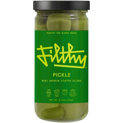 Filthy Foods - 'Pickle' Mini Gherkin Stuffed Olives (8.5OZ) by The Epicurean Trader