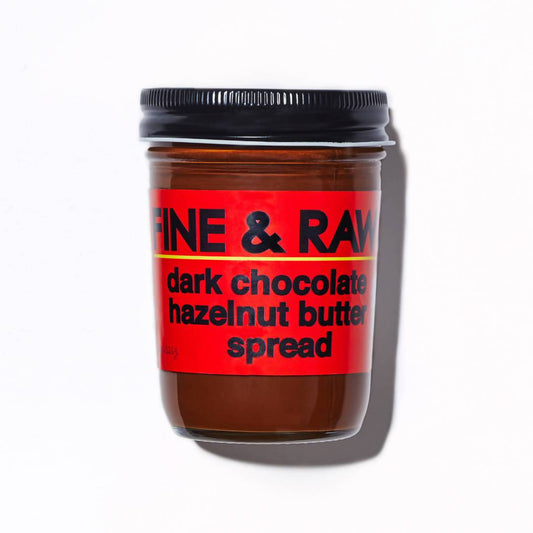 Fine and Raw Dark Chocolate Hazelnut Spread - 12 Jars x 8oz